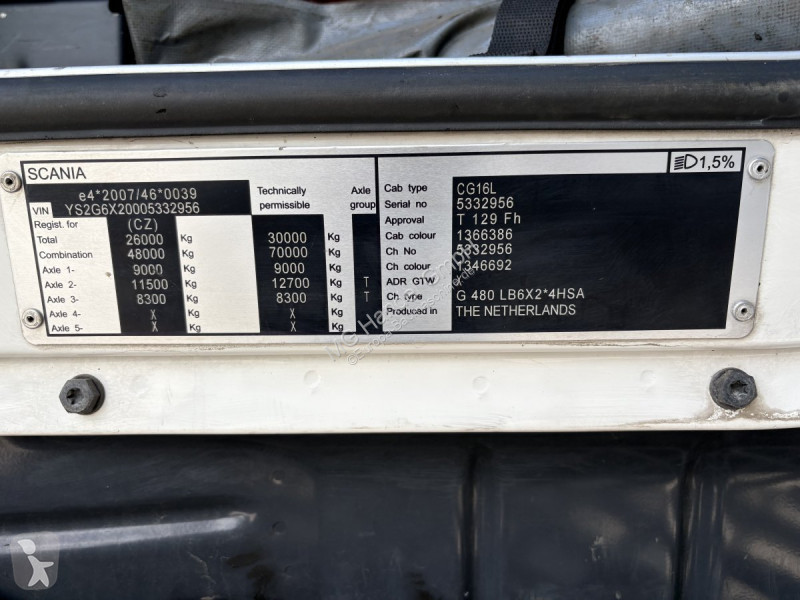 Camion Scania G480 6x2 Abroller mit Kran...