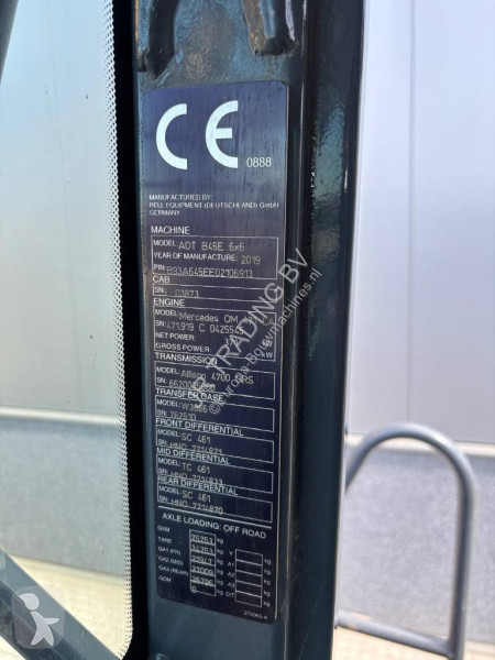Tombereau Bell B 45 E (Tailgate Available)