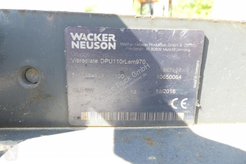 مدحلة Wacker Neuson Rüttelplatte DPU 110rLem970...
