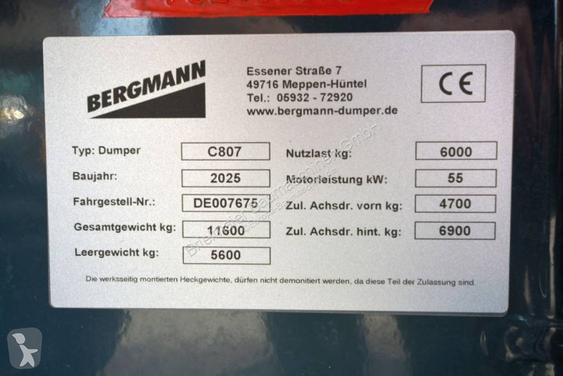 Sklápěčka Bergmann C 807 S