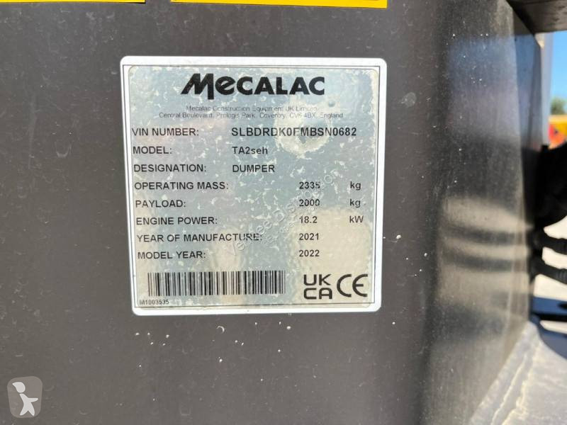 عربة قلابة Mecalac TA2SEH