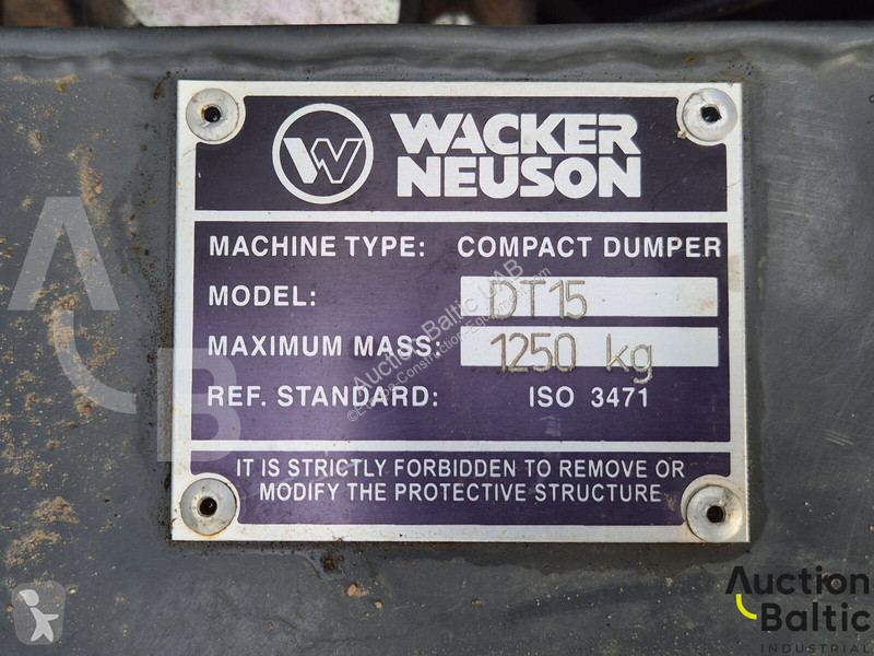عربة قلابة Wacker Neuson DT15