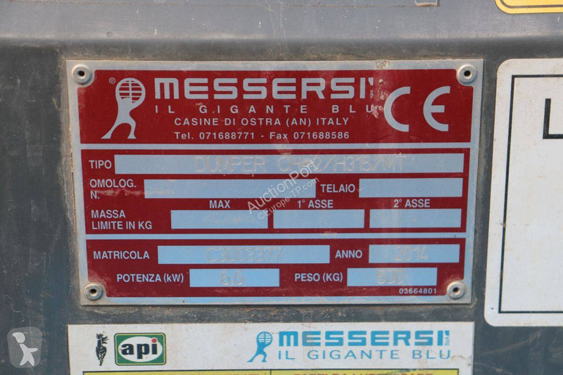 Tombereau Messersi Trusty CH-2/H315/MT