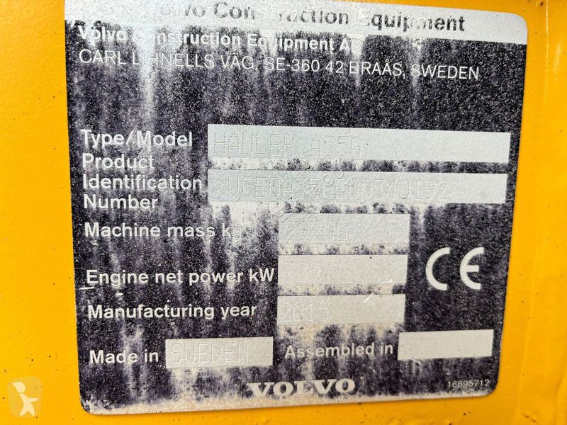 Højsidet godsvogn Volvo A 35 G 6x6 EW TIRES ! /...