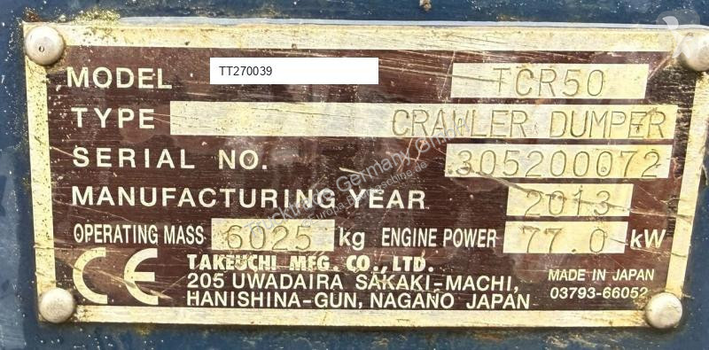 عربة قلابة Takeuchi TCR 50 Crawler Dumper