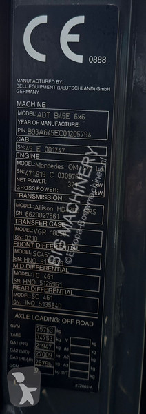 عربة قلابة Bell B45E