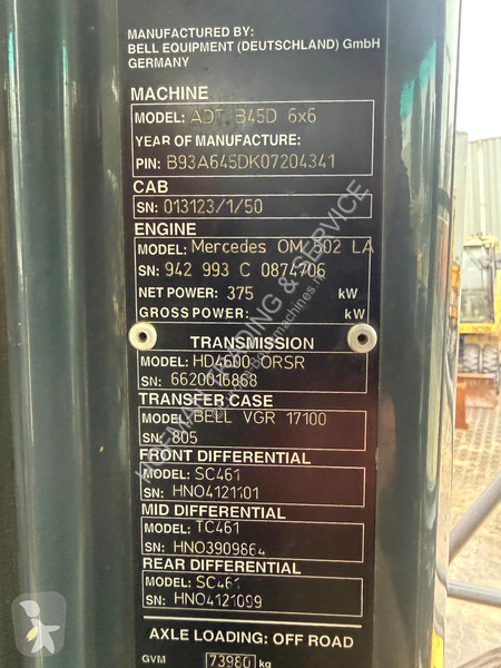 Tombereau Bell | 6x6 | A/C | German Machine! |...