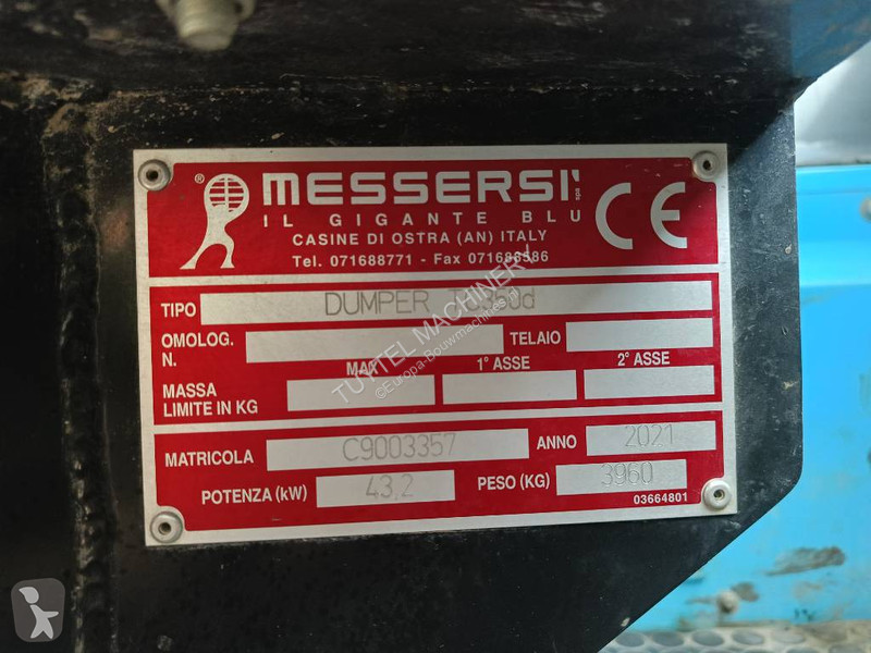 Tombereau Messersi TC 350 D dumper rupsdumper...