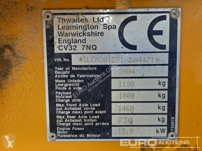 Tippvagn Thwaites 1 Ton