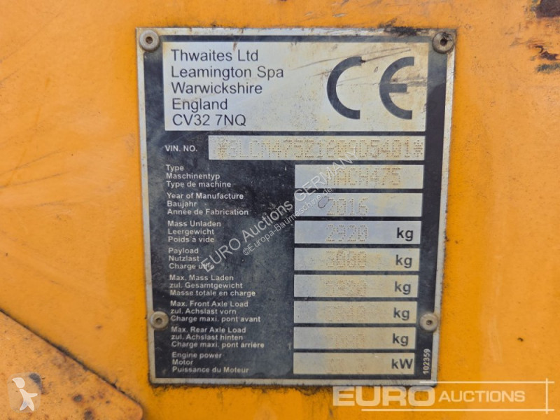 Dumper Thwaites MACH 475