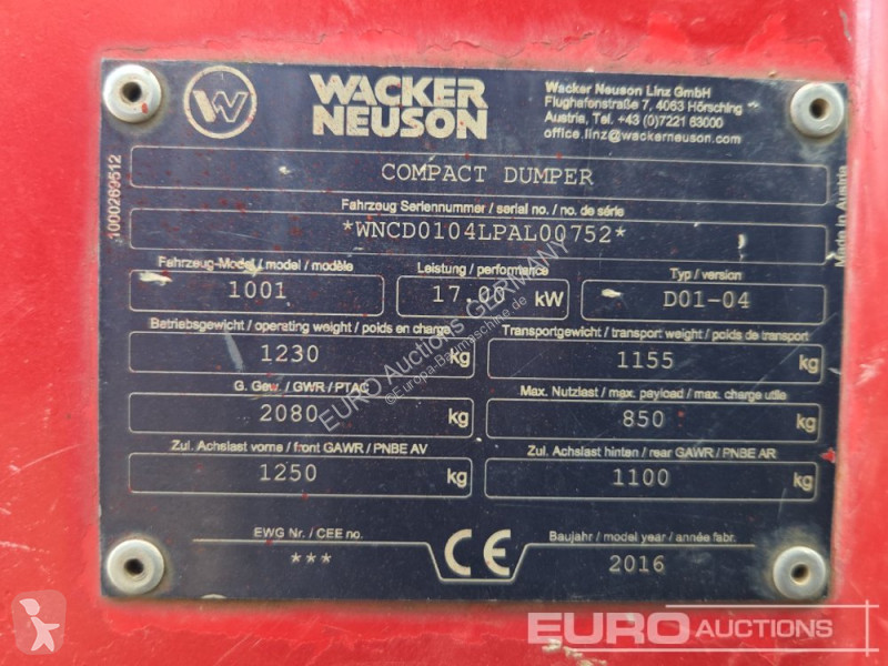 Tombereau Wacker Neuson