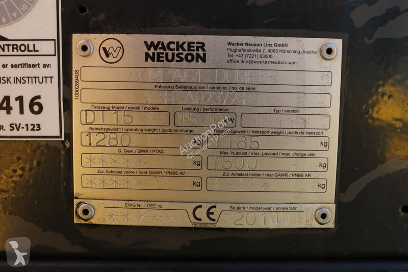 Dumper Neuson DT15