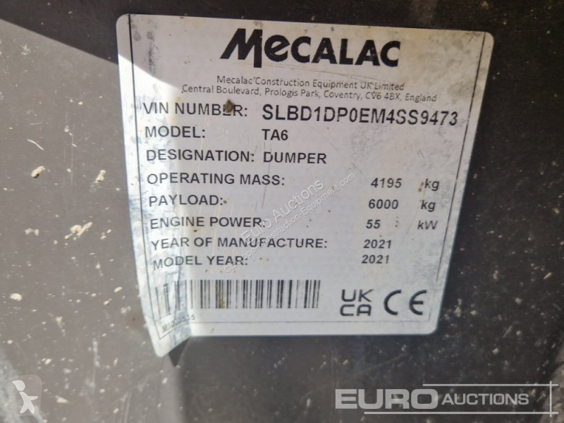 Basculantă Mecalac TA6