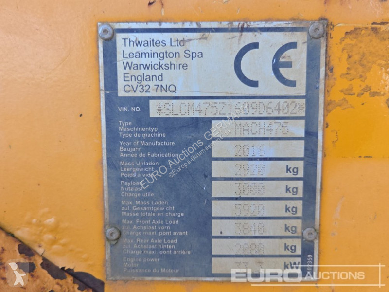 Tippvagn Thwaites 3 Ton