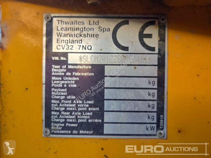Tippvagn Thwaites 1 Ton