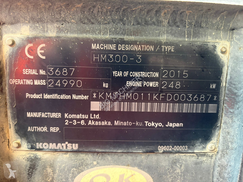 Højsidet godsvogn Komatsu HM300-3