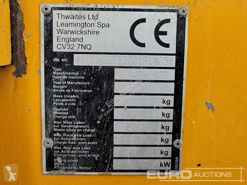 عربة قلابة Thwaites 3 Ton