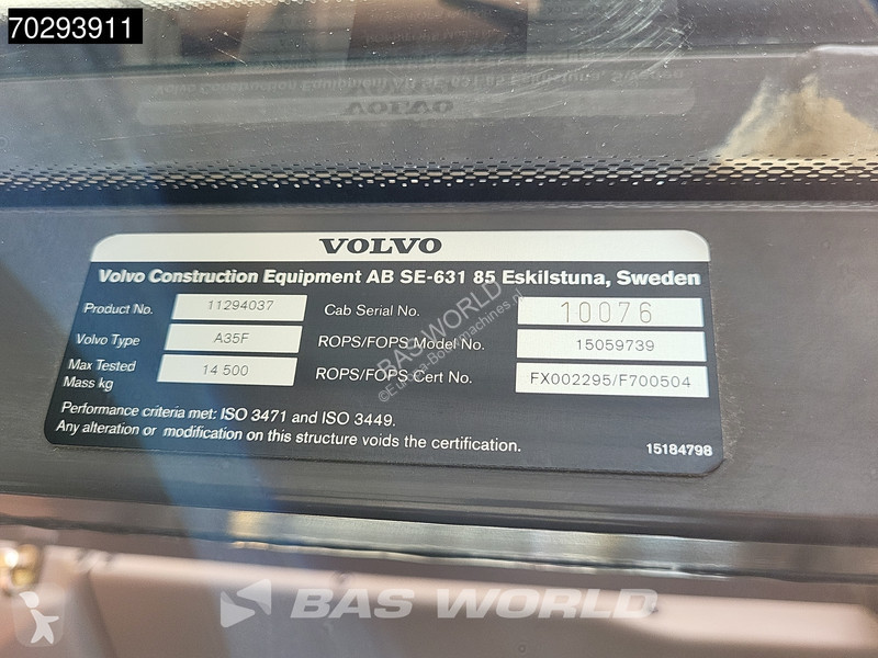 Dumper Volvo A35 TAIL GATE