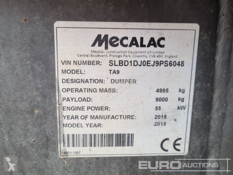 Basculantă Mecalac TA9