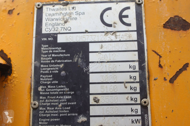 Basculantă Thwaites MACH573