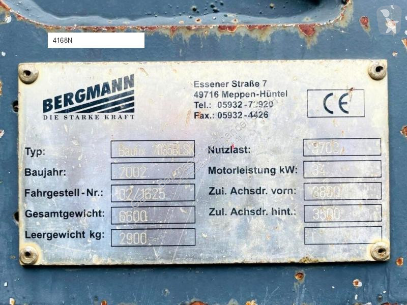 Tippvagn Bergmann Baufix BL SK