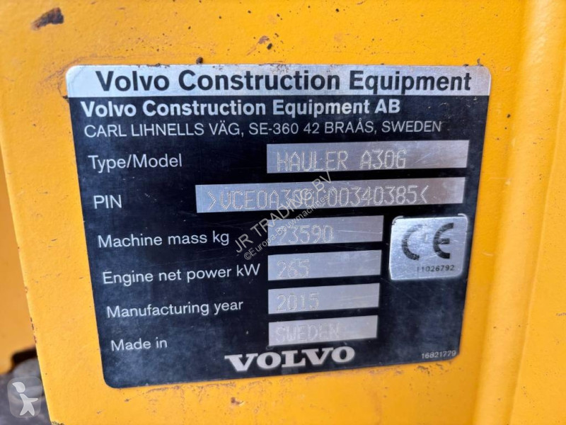عربة قلابة Volvo G Tailgate