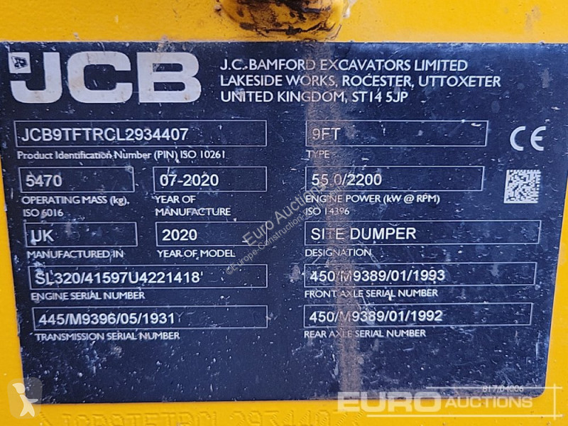 Sklápěčka JCB 9TFT