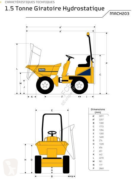 Basculantă Thwaites MACH 203 endommagé