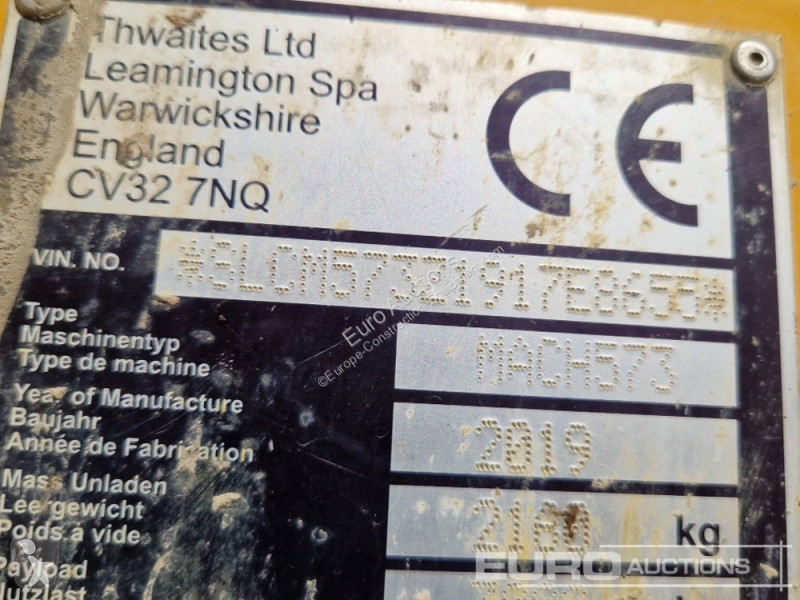 عربة قلابة Thwaites 3 Ton