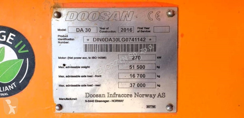 Dumper  Wozidło przegubowe DOOSAN DA 30