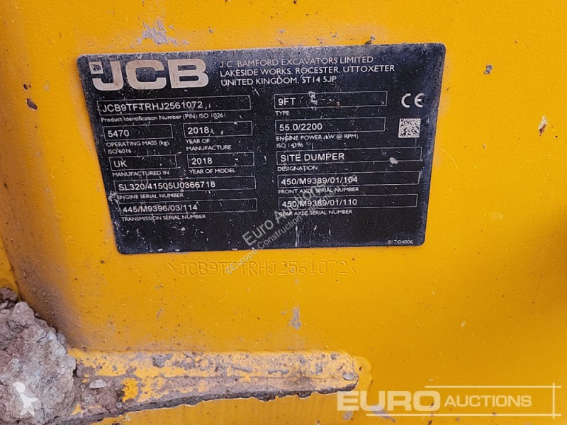 Højsidet godsvogn JCB 9TFT