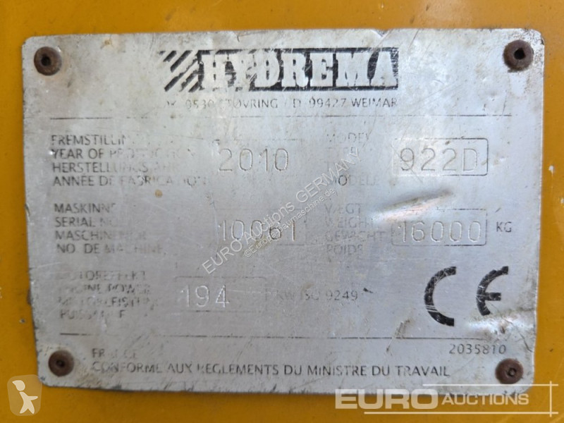 عربة قلابة Hydrema 922D