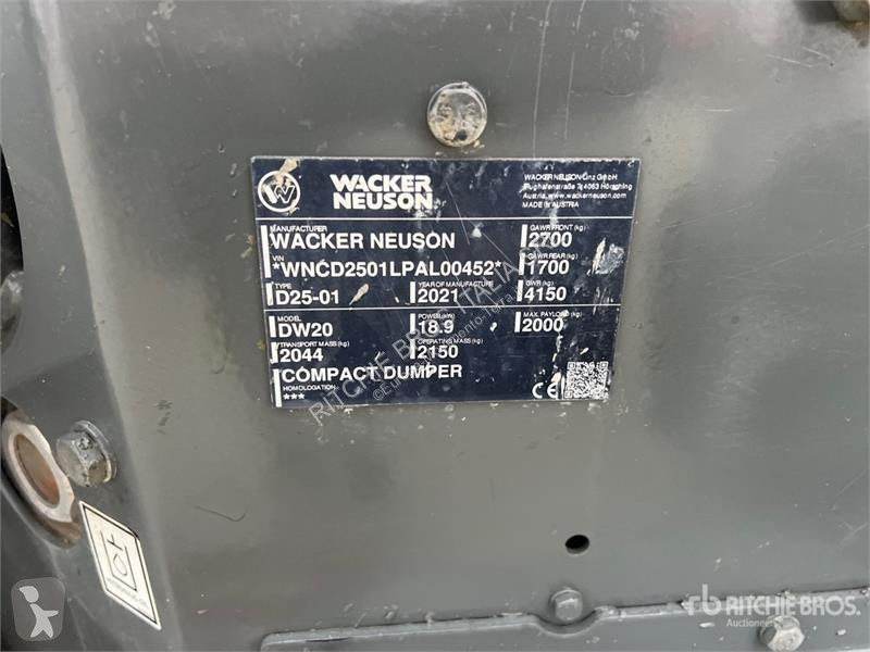 Tippvagn Wacker Neuson D25-01 4x4 Swivel Dumper