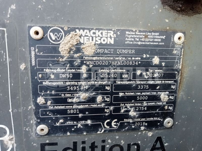 Sklápač Wacker Neuson DW50