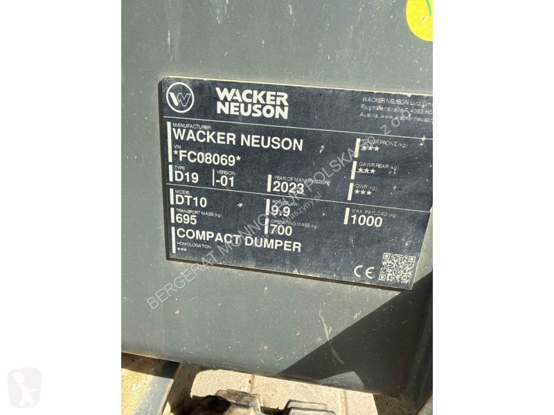 Карьерный самосвал Wacker Neuson DT10