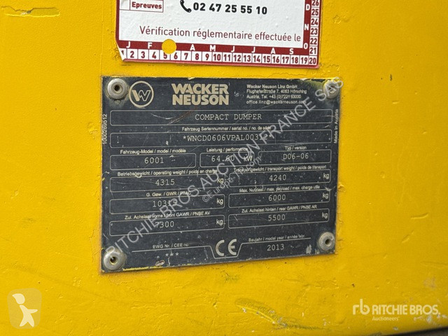 عربة قلابة Wacker Neuson