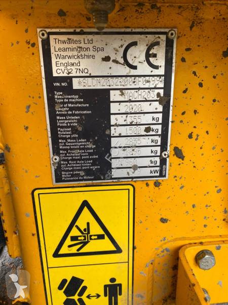Basculantă Thwaites MACH 203 endommagé
