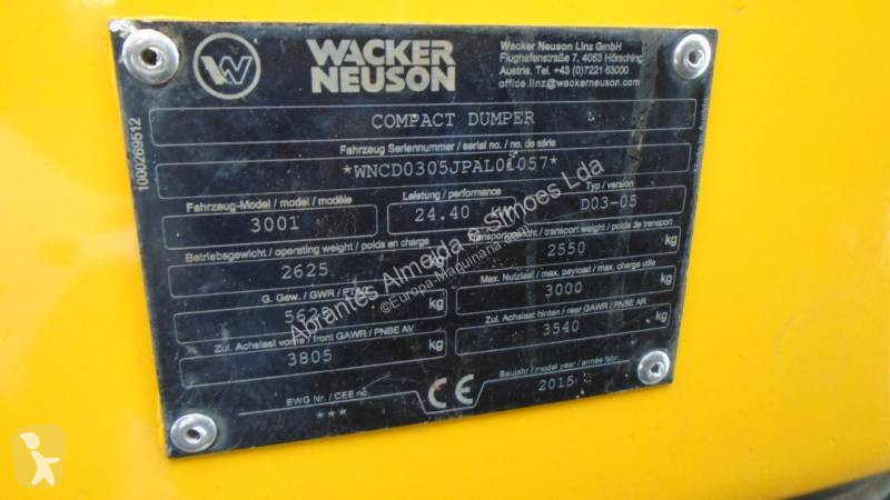 Højsidet godsvogn Wacker Neuson
