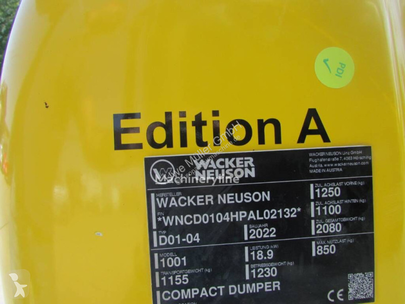 Dumper Wacker Neuson Minidumper 19.000 netto...