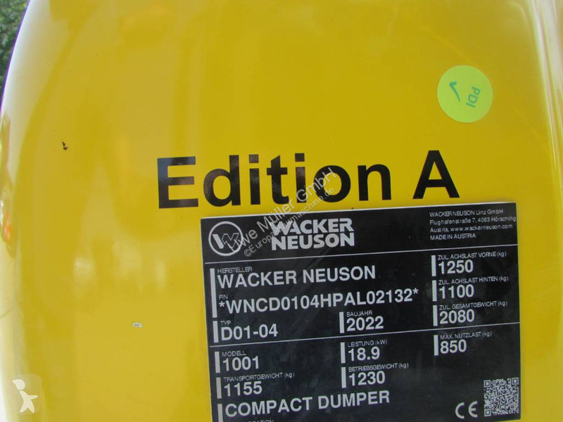 Højsidet godsvogn Wacker Neuson Minidumper...