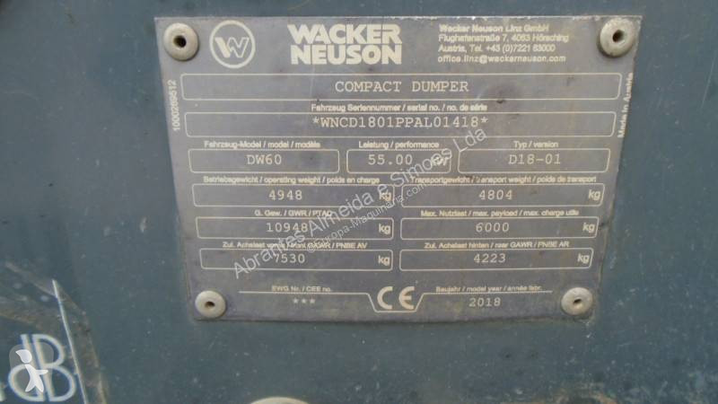 Tippvagn Wacker Neuson DW60