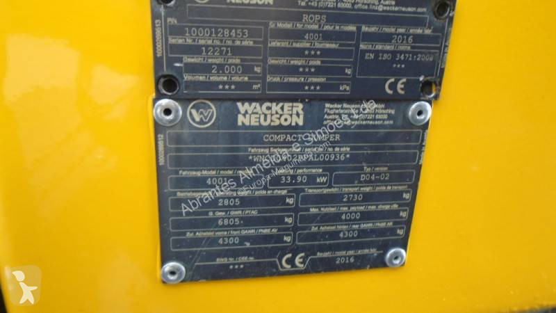Dumper Wacker Neuson 4001