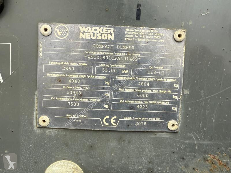 Tippvagn Wacker Neuson  DW 60