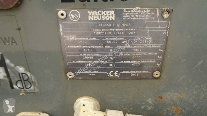 Højsidet godsvogn Wacker Neuson DW60
