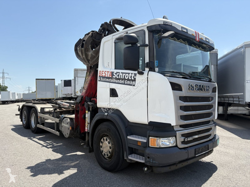 Camion Scania G480 6x2 Abroller mit Kran...