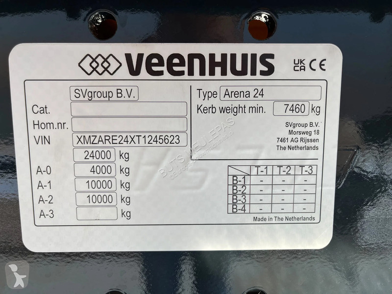 Lantbrukssläp Veenhuis Arena 24 Pro kipper