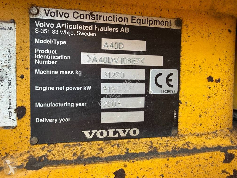 عربة قلابة Volvo