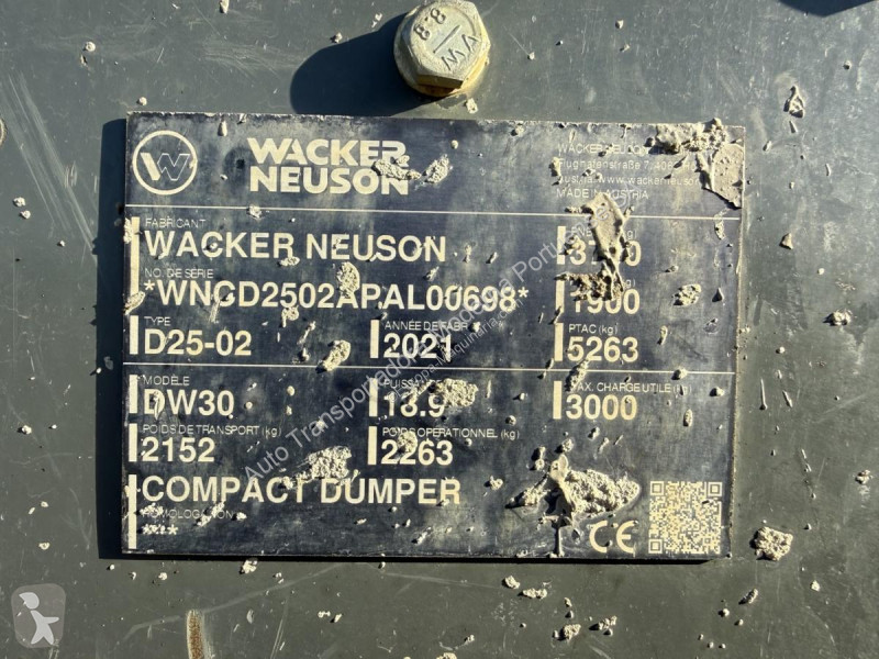 Højsidet godsvogn Wacker Neuson  DW 30