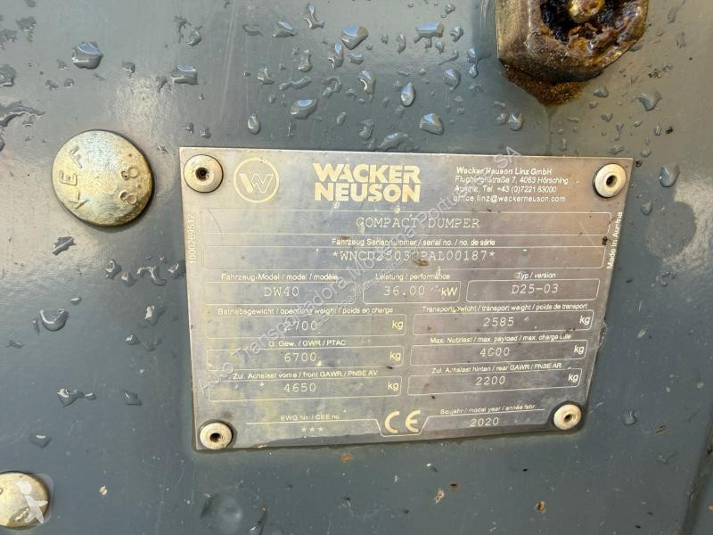 Дъмпер Wacker Neuson  DW 40