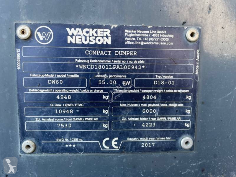 Dumper Wacker Neuson DW 60